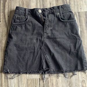 Black Jean Skirt